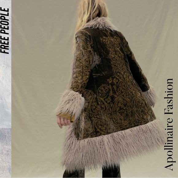 FREE PEOPLE BY UNDERSTATED LEATHER STILLWATER PENNY LANE COAT NWT LARGE RARE - Picture 2 of 10